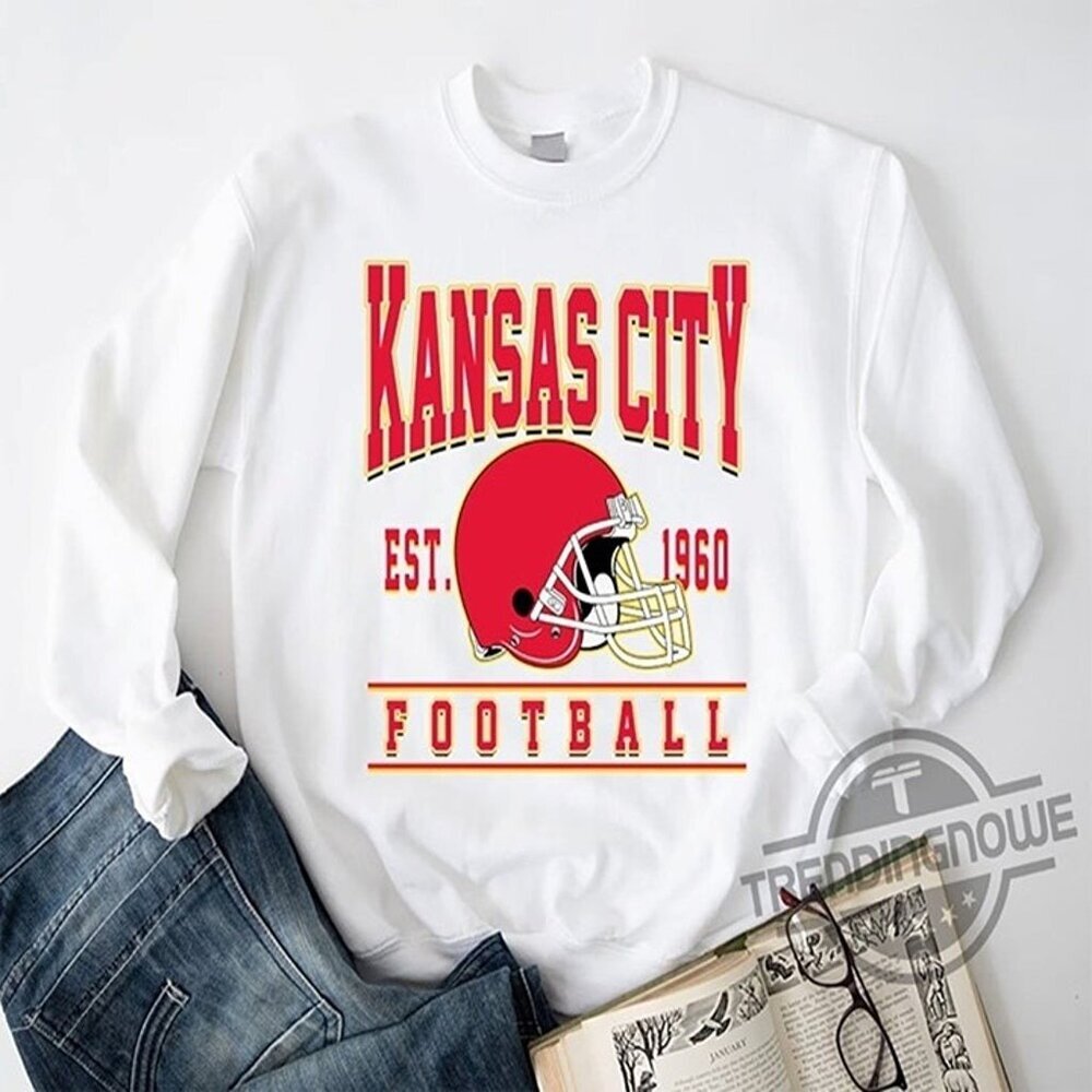 Kansas City Chiefs Retro Style Football Sweatshirt NFL Crewneck Fan 79
